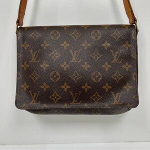LOUIS VUITTON Musette Tango Short Monogram Handbag Shoulder Bag Brown
